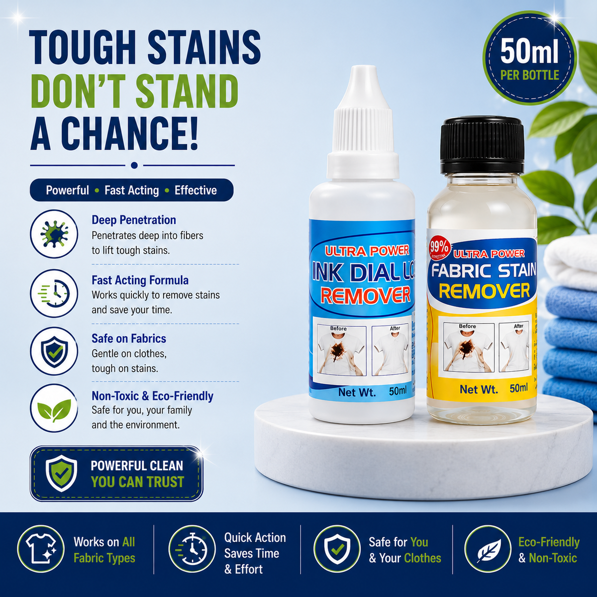 All in One Fabric Stain Remover (Buy 1 Get 1 Free)