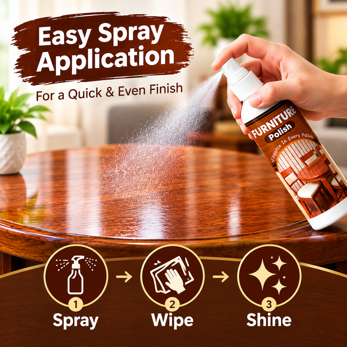 ALL IN ONE WOOD POLISH AND SHINER [PACK OF 2]
