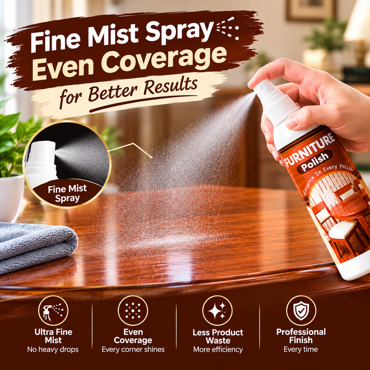 ALL IN ONE WOOD POLISH AND SHINER [PACK OF 2]